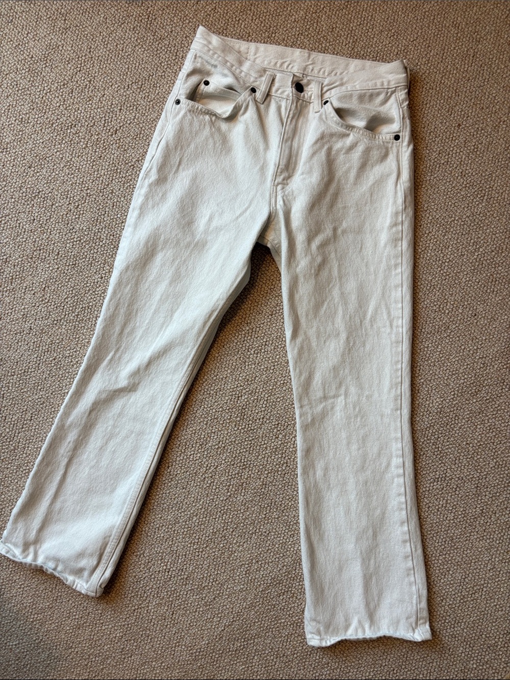 Levi's Off-White Straight-Leg Jeans
